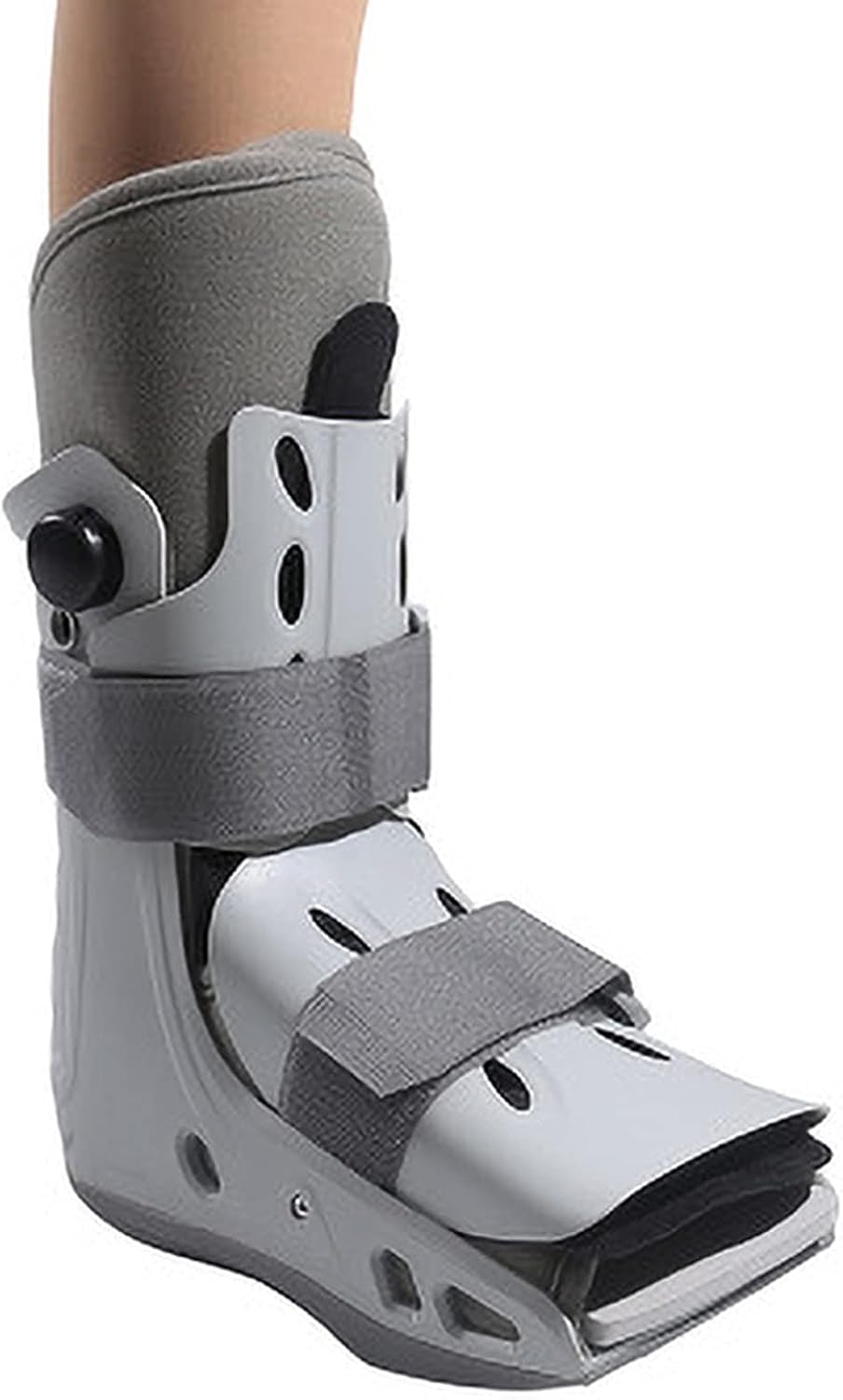 Fracture Walking Boots Breathable Orthosis Strap Support Plantar Splint Brace for Ankle Foot Injuries Surgery Ankle Sprain Left and Right Feet White (White S)