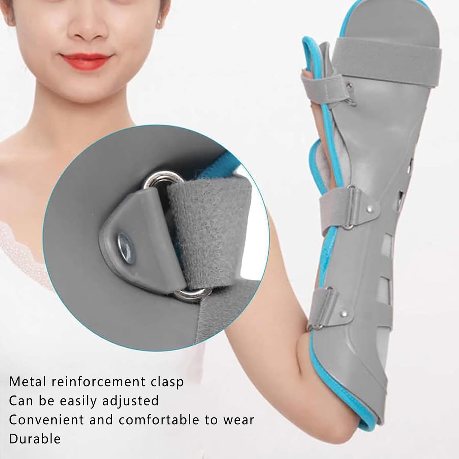 Wrist Support Brace, Adjustable Hand Wrist Support, Arm Compression Splint, 360° Protection and Soft Padded, Pe Injection Shell and Ergonomic Splint, for Pain,Left