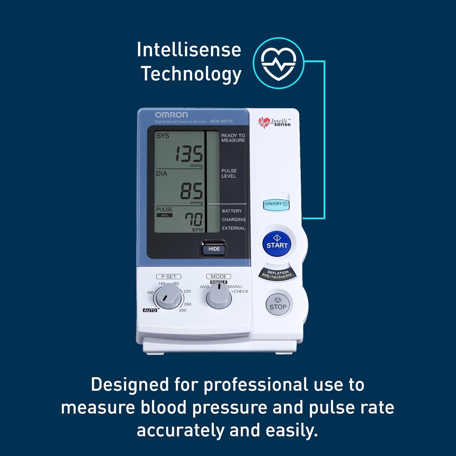 OMRON IntelliSense Professional Digital Blood Pressure Monitor for Clinical Use & Upper Arm Blood Pressure Cuffs - #1 Doctor & Pharmacist Recommended Brand - Clinically Validated