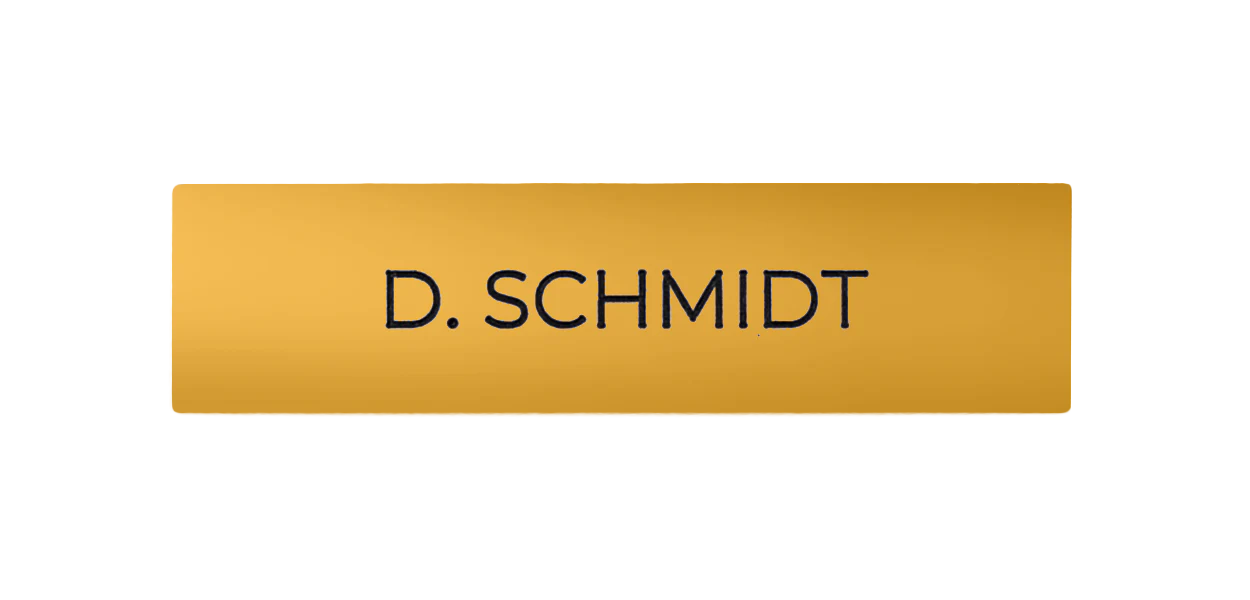 DoorBird Nameplate for One Call Button D21X  in Signal Yellow, RAL 1003 - Individual Engraving