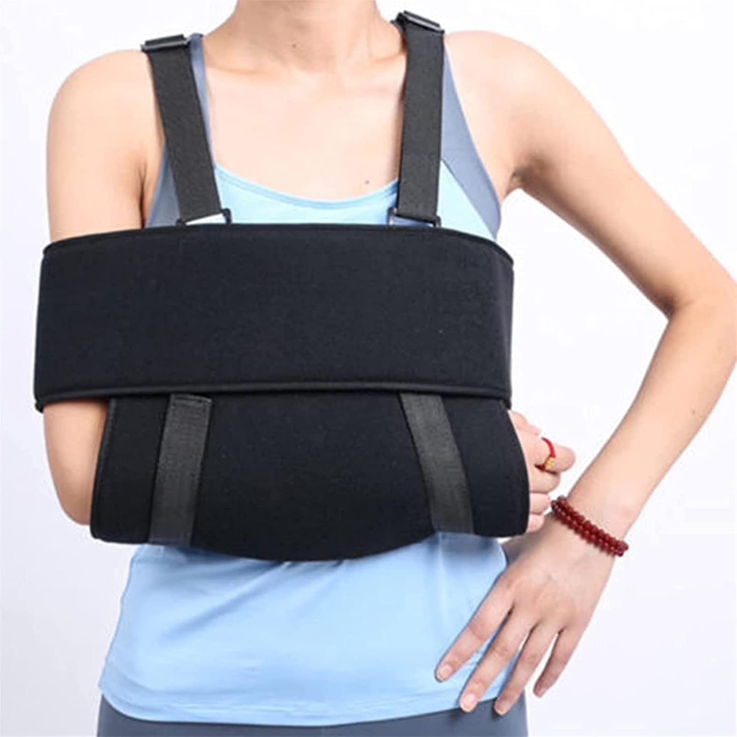 Arm Sling Shoulder Brace Elbow Shoulder Arm Sling Fixation Joint Brace Broken Boom Forearm Strap Adjustable Medical Arm Wrist Fracture Sling Support,L