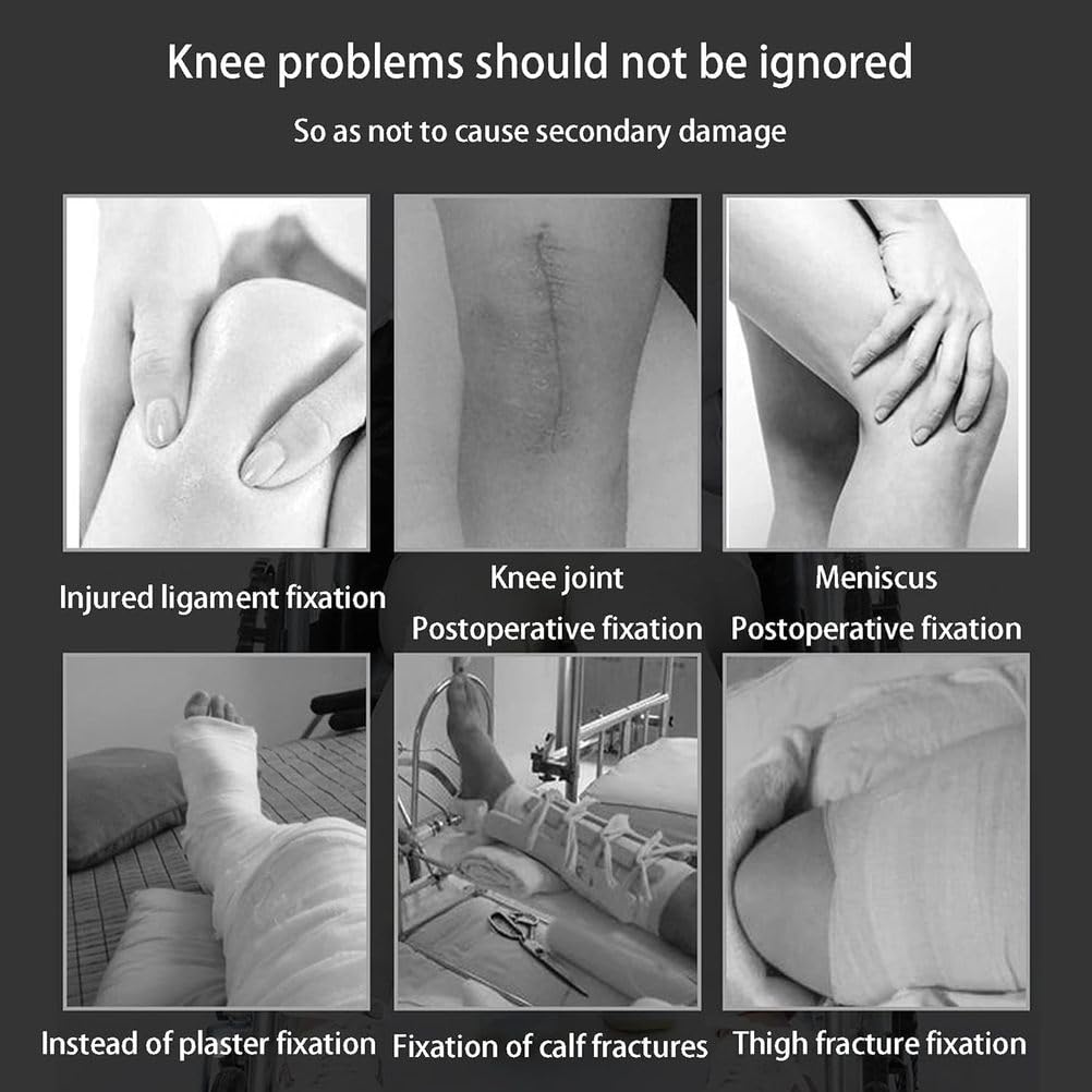 Adjustable Hinged Knee Brace ROM Knee Immobilizer Brace Leg Braces Orthopedic Patella Orthosis for Postoperative Recovery,Right Side