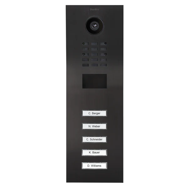 DoorBird D2105V IP Video Door Station, 5 Call Button in Titanium