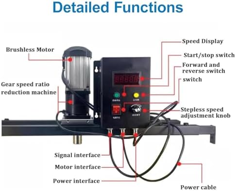 Electric Centrifugal Mixer, Industrial Paint Mixing & Ink Dissolver Agitator with Roller Brush for Commercial Use