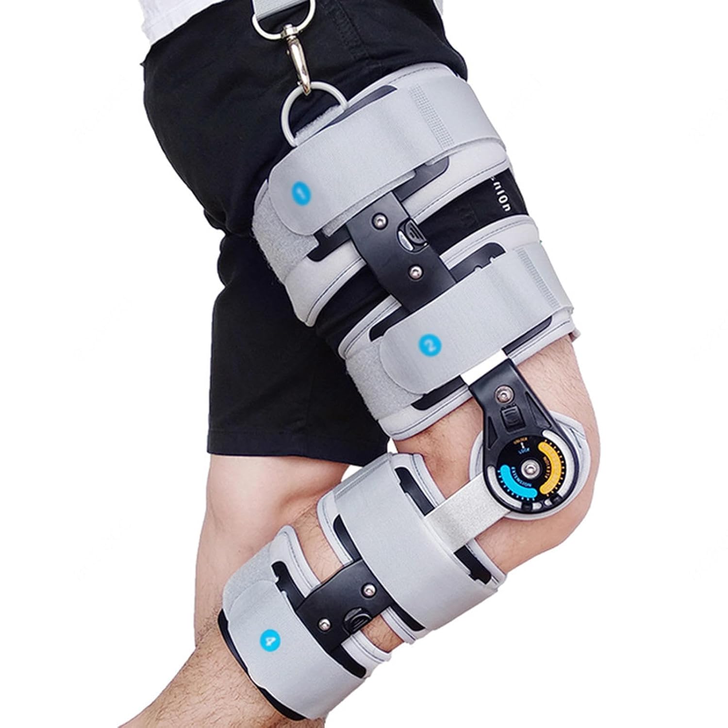 Professional Hinged Knee Brace for Knee Pain,Adjustable Medical Orthopedic Support Stabilizer After Surgery,Knee Immobilizer Support for ACL, MCL and PCL Injury(
