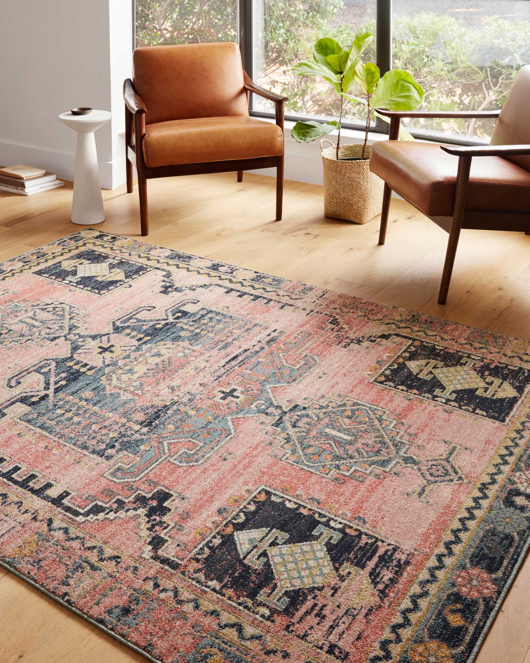 Loloi II Jocelyn Collection - Transitional Power Loomed Rug in Rose & Rose (JOC-06)