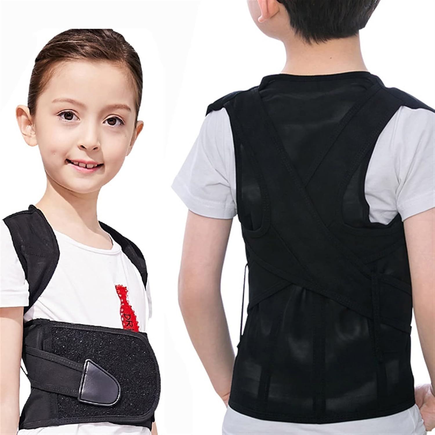 Kids Orthopedic Corset for Kids Spine Back Lumbar Shoulder Braces Health Adjustable Children Posture Corrector Back Support Belt (Size : XL)