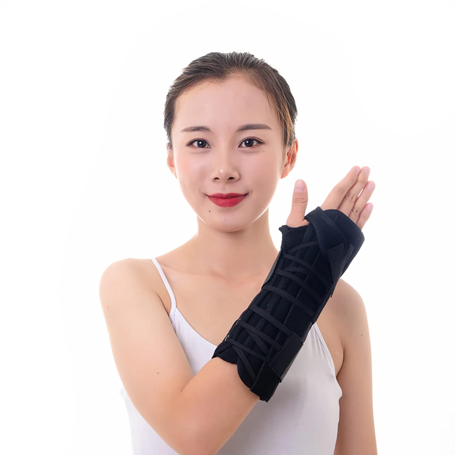 HAILM Hand And Wrist Compression Support Brace with Adjustable Strap - Ideal for Wrist Discomfort Relief, Sports Protection,L