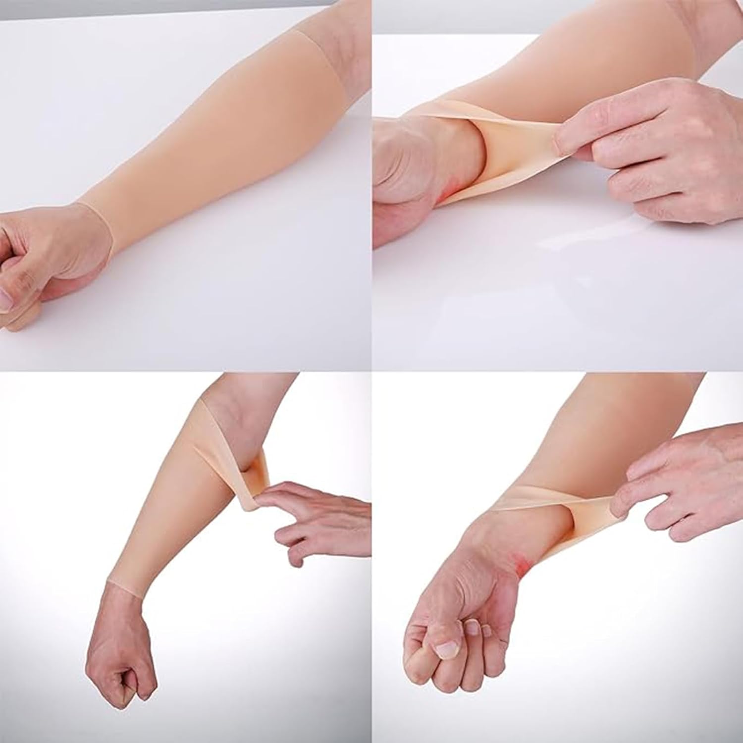 1Pair Silicone Leg Enhance Fake Calf Pads Arms Shaper Leg Correctors for Crooked or Thin Legs Covering Scars,Color 2,S