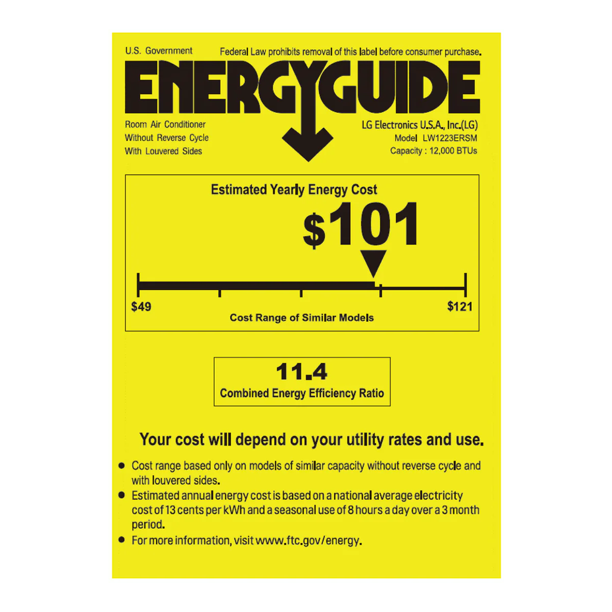 LG 12,000 BTU Refurbished Wi-Fi Enabled Window Air Conditioner