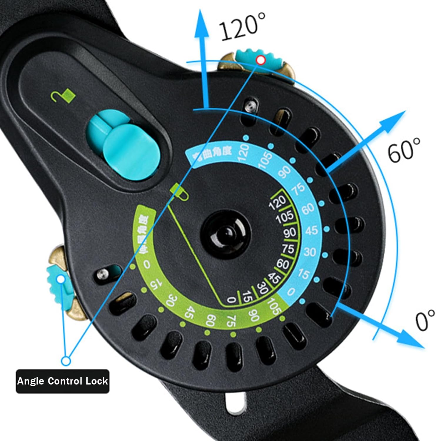 Knee Support, Functional Knee Immobilizer Brace, Adjustable Angle Knee for Ligament Meniscus Injury Knee Rehabilitation,L