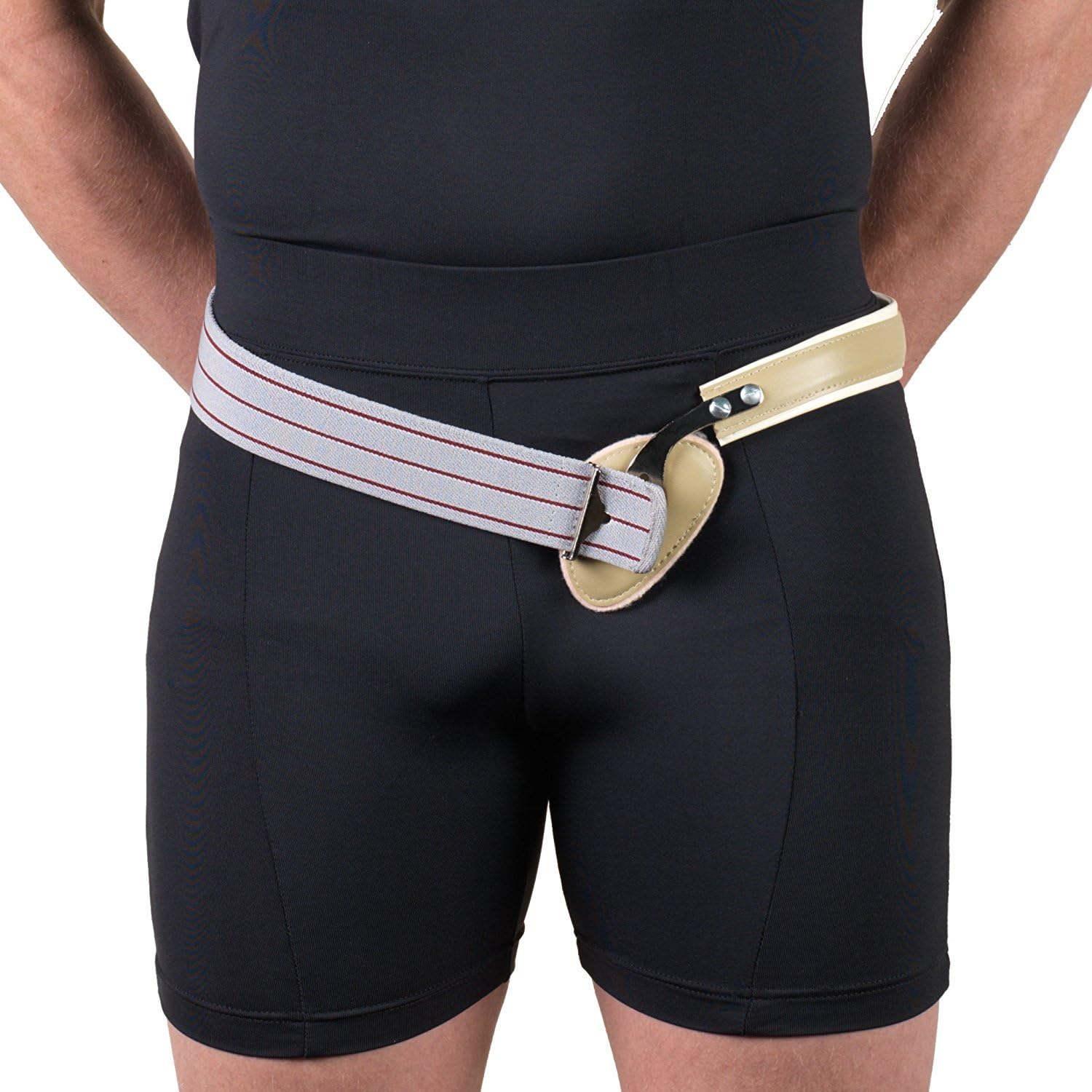 Truform-OTC Elastic Hernia Truss, Single Spring, Professional Medical Style, Hernia Support Brace, Left Side, 36 inch Hip