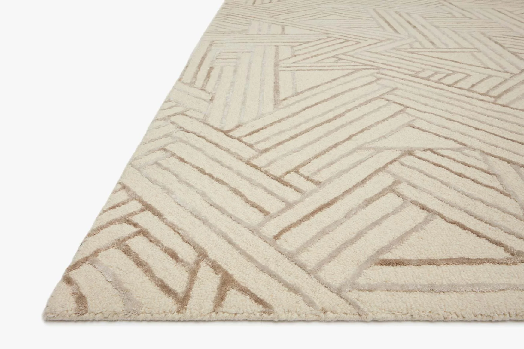 Loloi Verve Collection - Contemporary Hand Tufted Rug in Ivory & Oatmeal (VER-01)