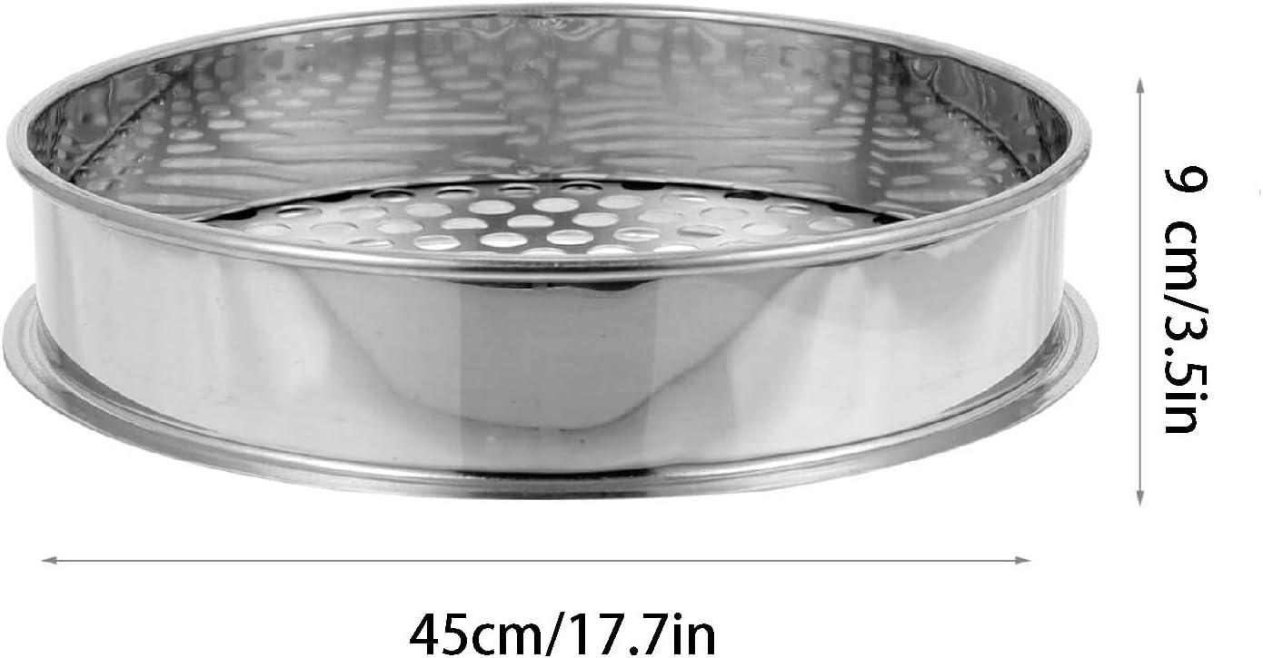 Sieve Stainless Steel Testing Sieve Flour Sifter 1-50mm Mesh for Home Kitchen Lab Use(Diameter 45 Cm/17.7in,Mesh 13mm)