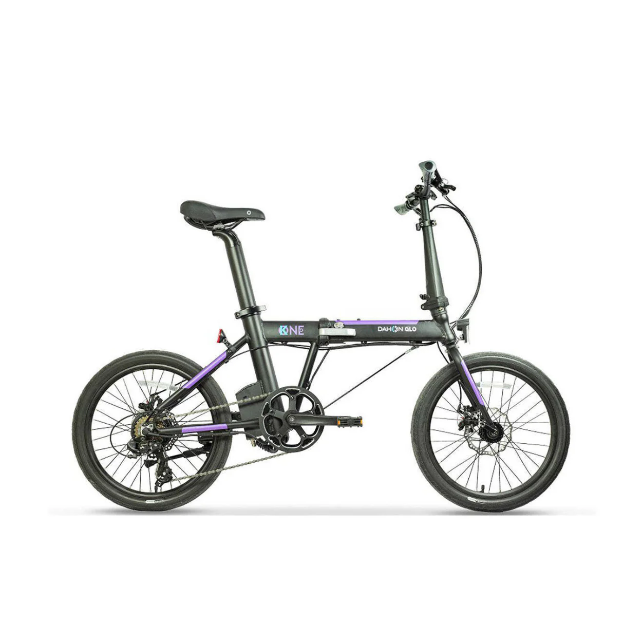 Dahon K-One E-Bike Hub Drive - Lightweight Folding E-Bike (Gray and Purple)