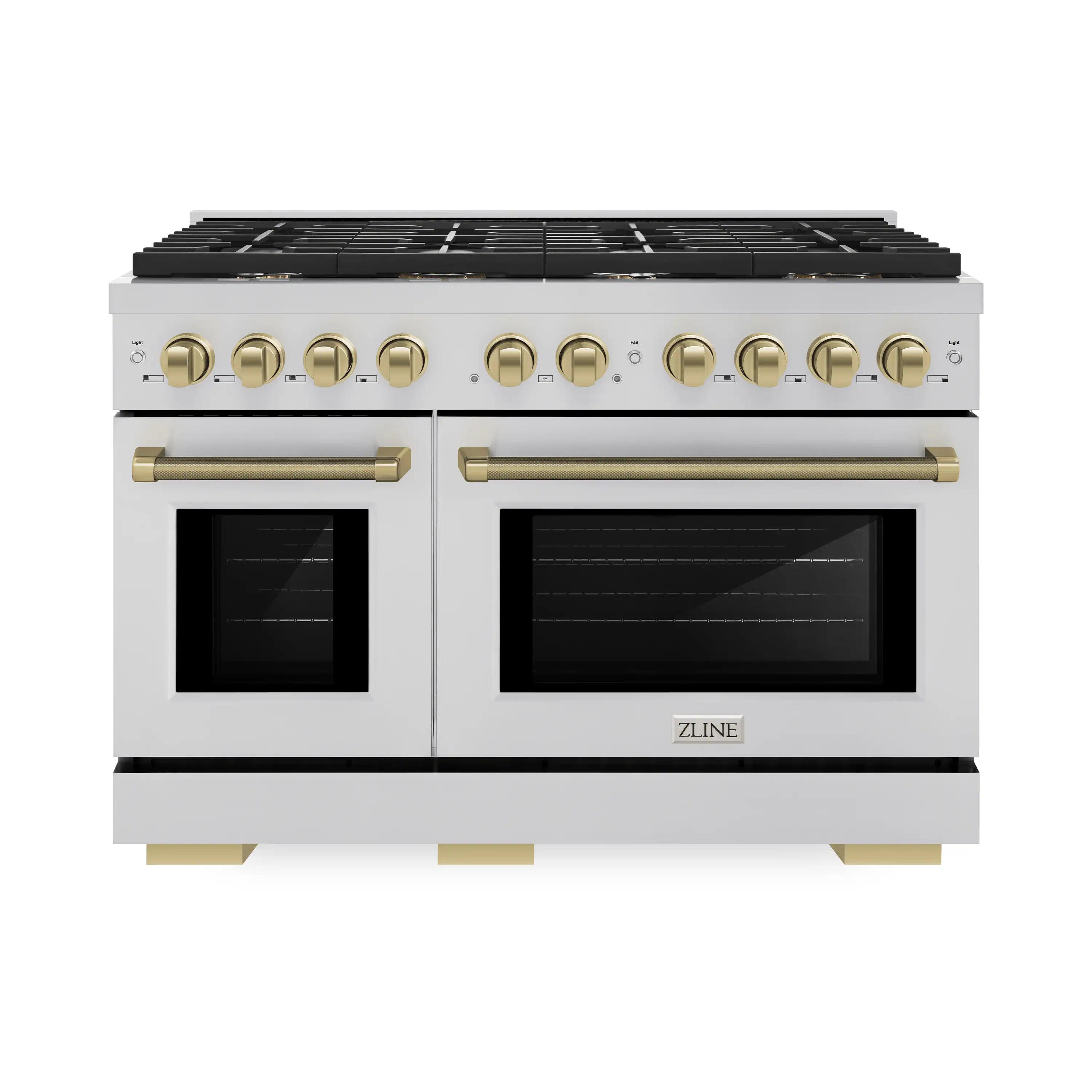 ZLINE Autograph 48-Inch Paramount Dual Fuel Range in Stainless Steel with Bronze Helix Handles (SDRZ-48-KCB)