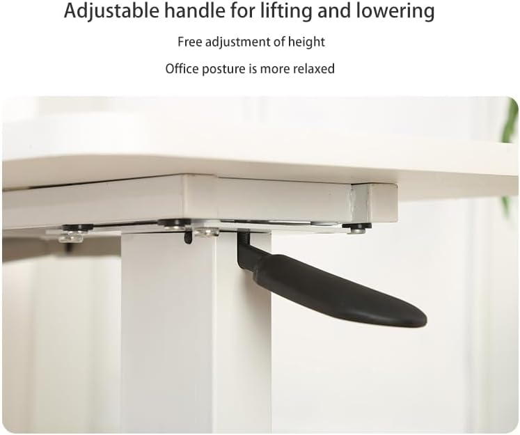 KEIKI Overbed Bedside Desk, Mobile Rolling Laptop Stand Tilting Overbed Table with Wheels, Height Adjustable Tray Bedside Table for Laptop Bed Sofa, White