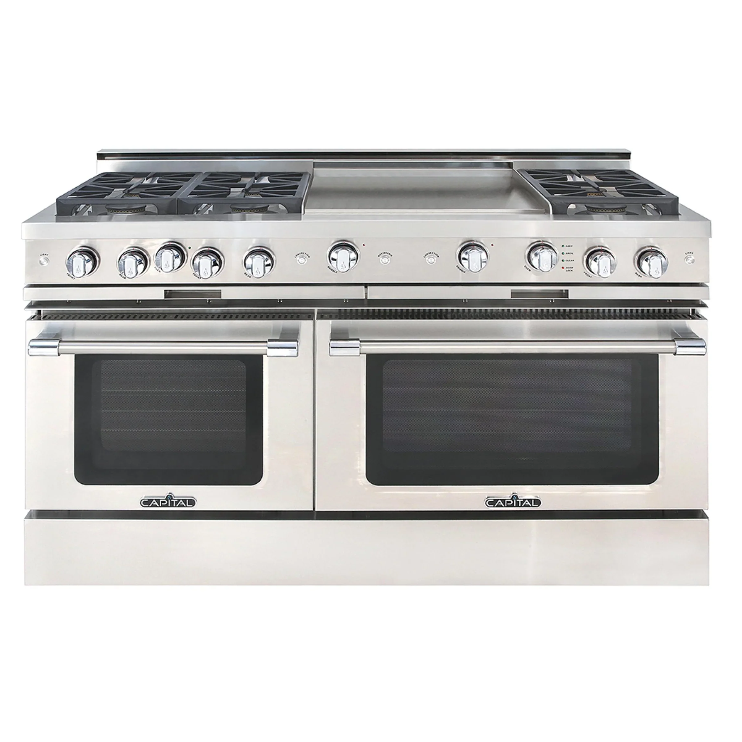 Capital 60-Inch Grand Chef Gas Range in Stainless Steel with 6 Sealed Burners, & 24-Inch Griddle (GSCR604GG2)