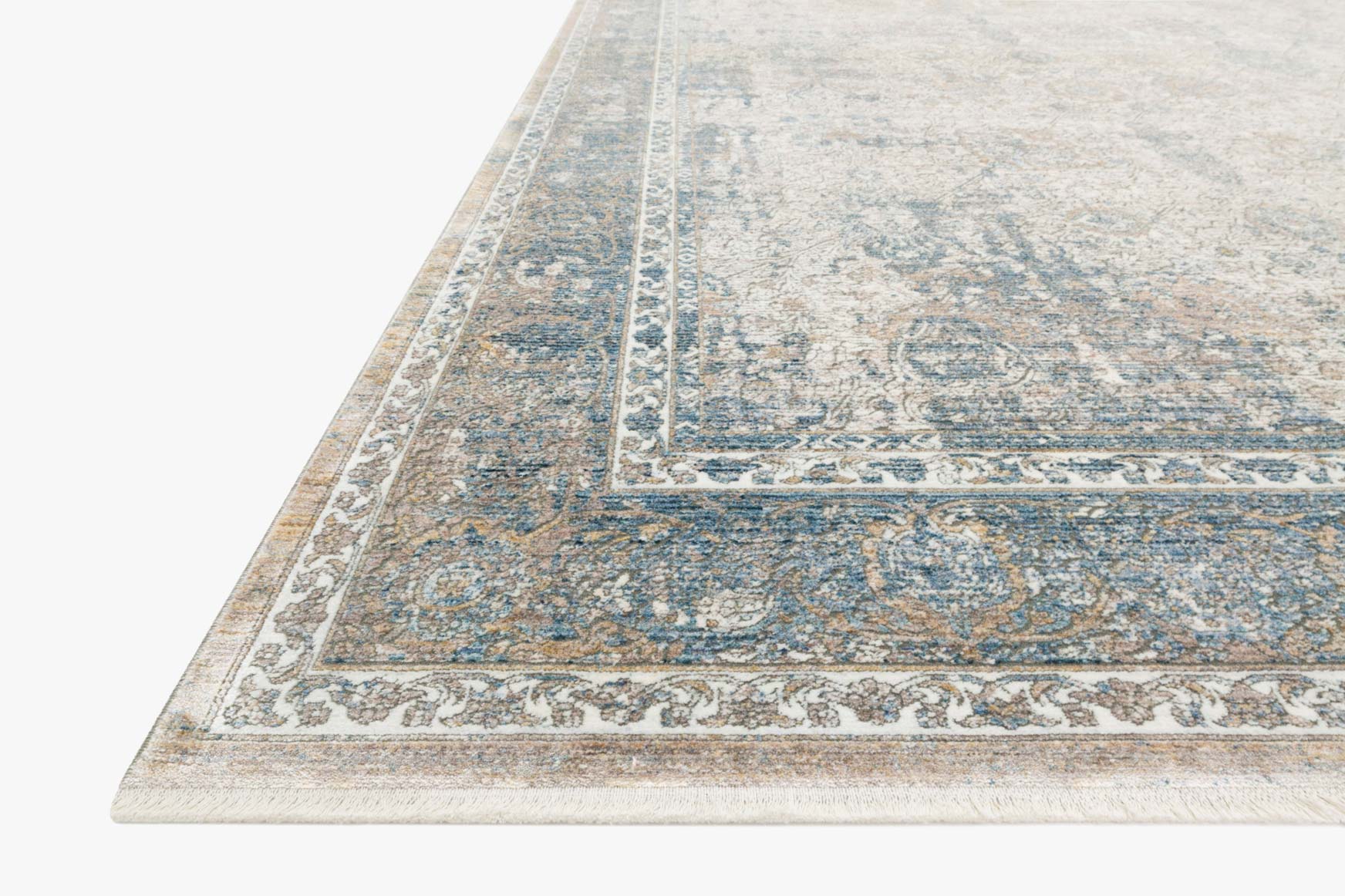 Loloi Gemma Collection - Traditional Power Loomed Rug in Sky & Ivory (GEM-02)