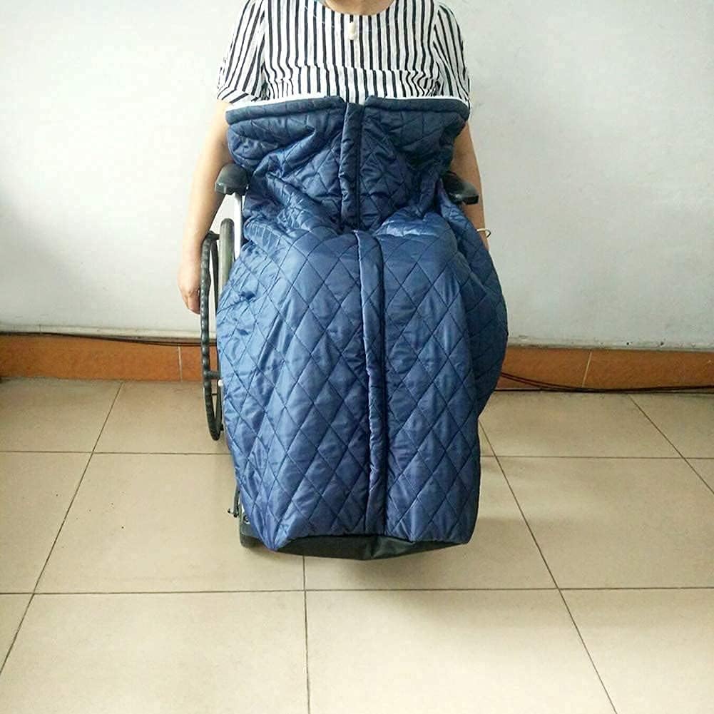 Wheelchair Blanket Wheelchair Windproof Warm Blanket,Lightweight Wheelchair Blanket with Zipper and Villus,Siamese Semi-Wrapped Windproof Set for Elderly and Disabl