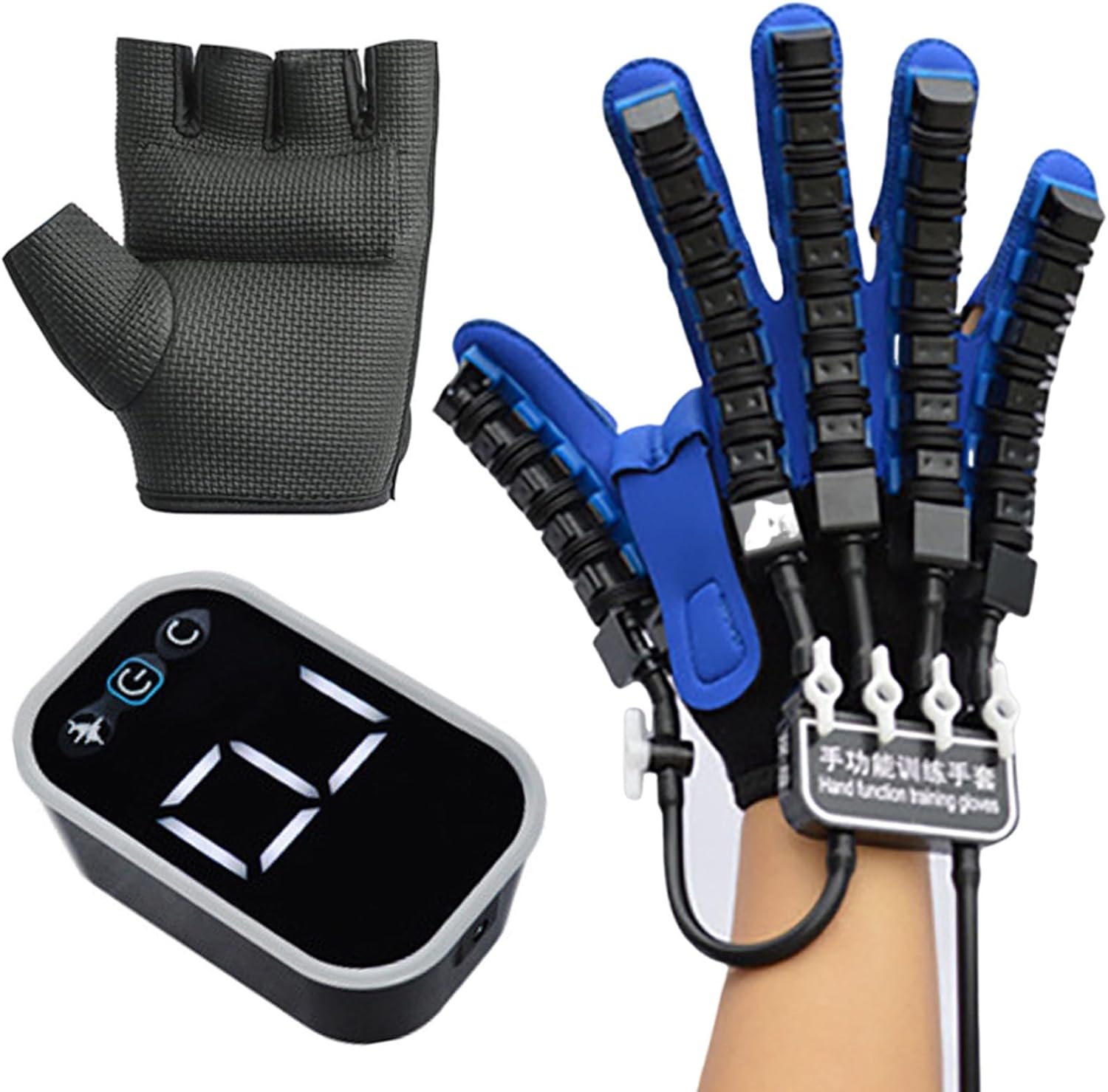 GOURIXIN Rehabilitation Robot Gloves, Adjustable Strength Finger Exerciser Stroke Glove for Finger and Hand Function Recovery, Hand Strengthening Devices, 4 Modes