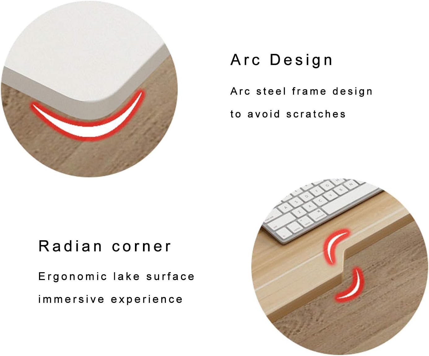 Ergonomics Under Table Keyboard Tray Wrist Rest Table Mount Armrest Shelf, Computer Hand Bracket Arm Rest Support Suitable for Home and Office,