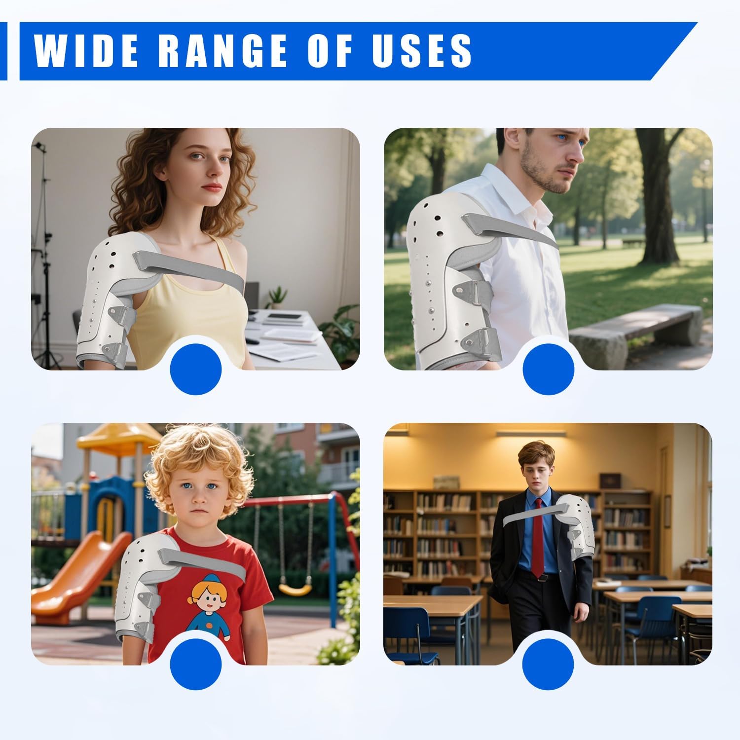 TARSHYRY Medium Humeral Shaft Fracture Splint & Humeral Fracture Brace for Broken Upper Arm Shoulder Bicep Left/Right Arm Long-Bone,Lightweight Breathable Humerus Fracture Splint for Men Women (Left Shoulder)