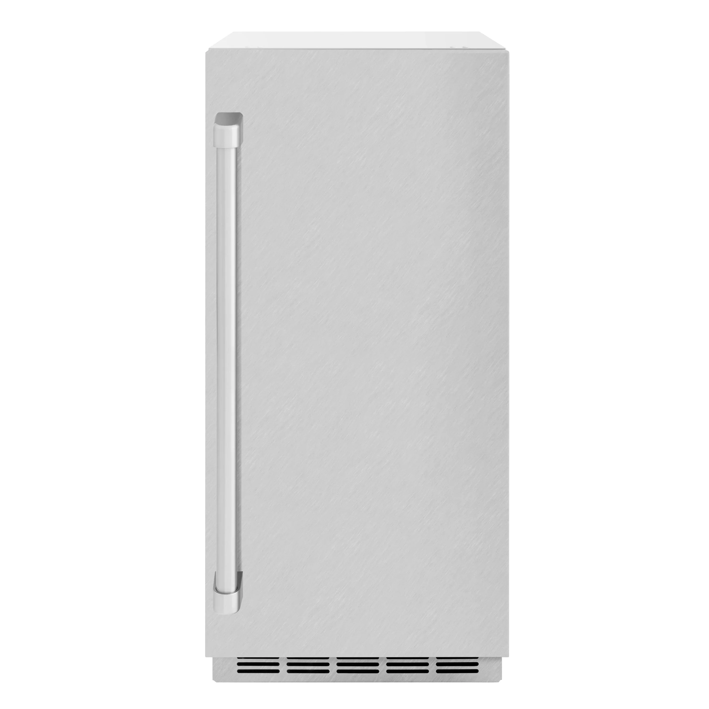 ZLINE 15-Inch Touchstone Clear Cube Ice Maker with Drain Pump in Satin Stainless Steel (ICCD-SN-15)