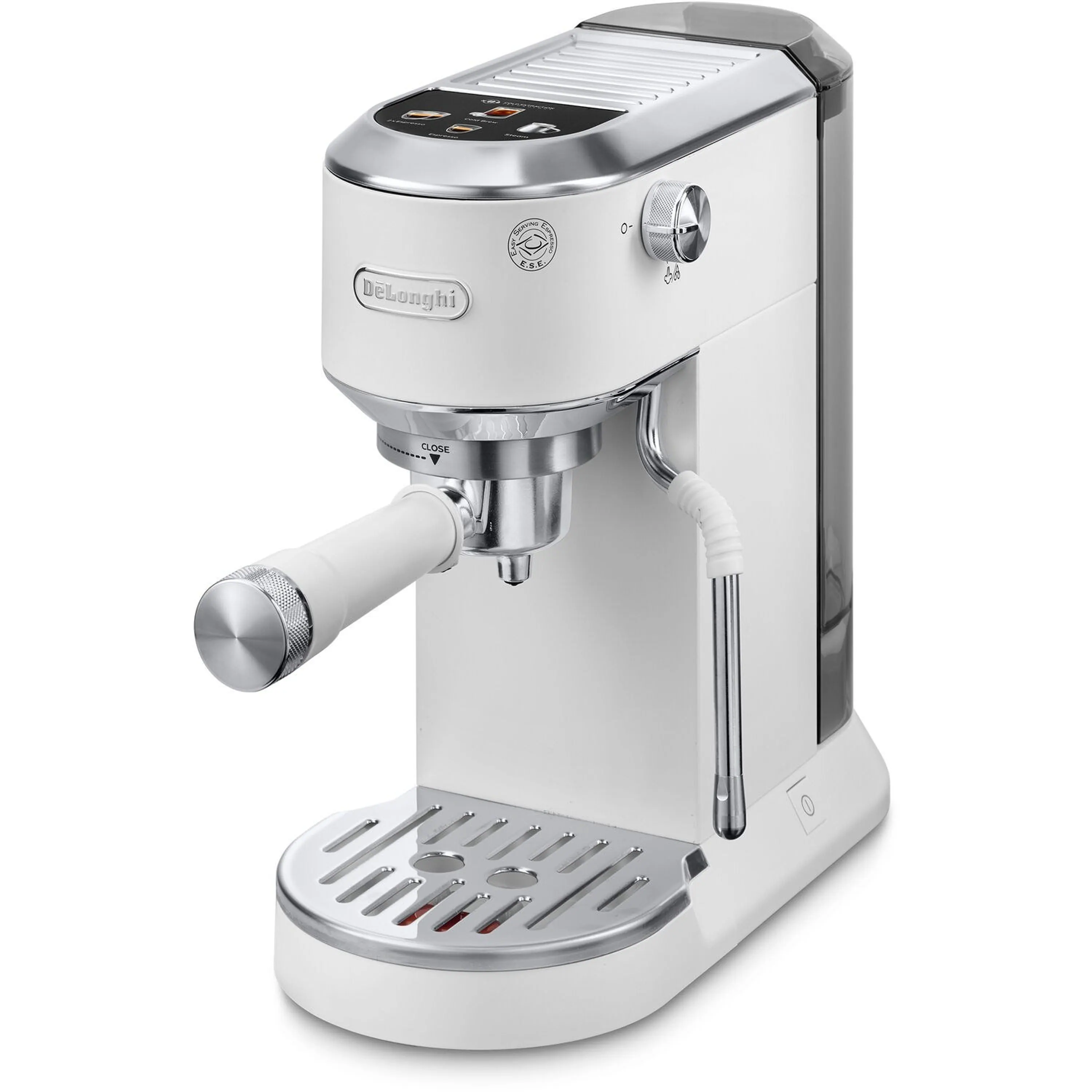 De'Longhi Dedica Duo Pump Espresso Machine with Cold Brew, Frothing Wand in Vanilla (EC890WI)