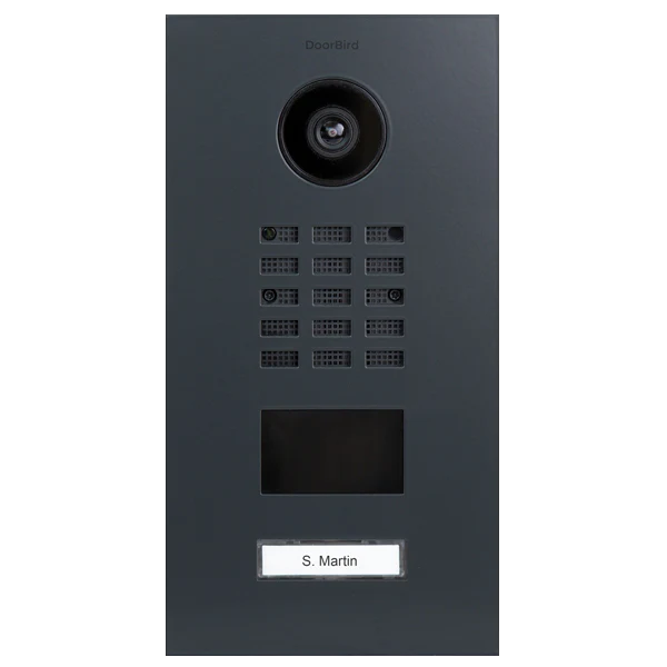 DoorBird D2101V IP Video Door Station, 1 Call Button in Anthracite Grey, RAL 7016
