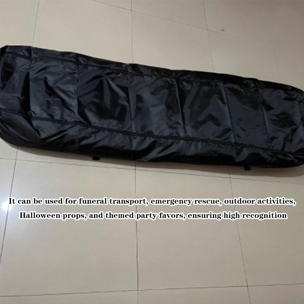 Waterproof Storage Bag, U-Shaped Zipper & 4 Handles, Body Bag Waterproof Thickened Oxford Pongee Fabric, 330lb Capacity, for Funeral, Emergency, Outdoor Use(Black*3)