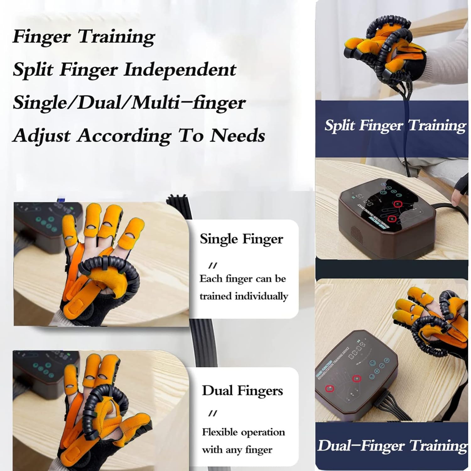 Hand Function Rehabilitation Robot Gloves Finger Training Stroke Hand Splint Upgrade Hemiplegia Stroke Arthritis Glove Finger Rehabilitation Trainer(Size:S code,Color:left hand)