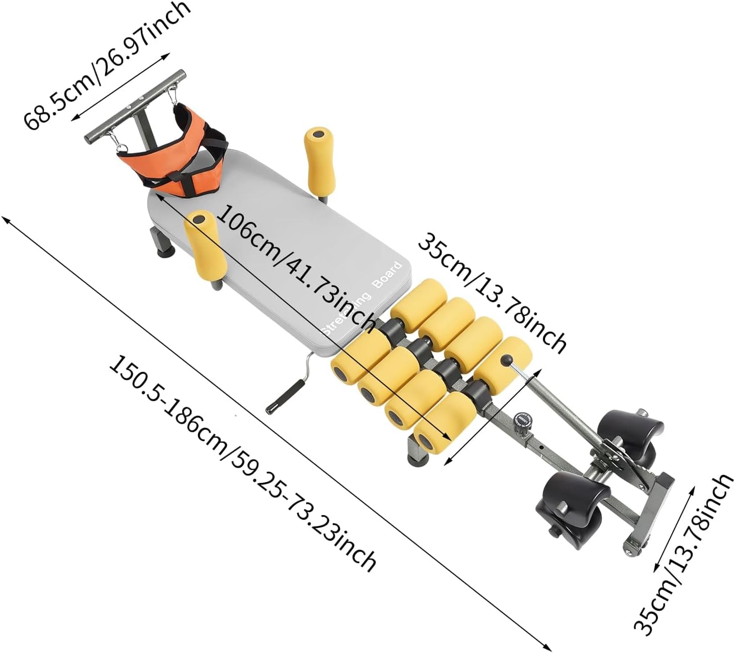 Massage Traction Bed Table Cervical Lumber Spine Back Stretcher Traction Bed Full Body Stretching Device for Tension