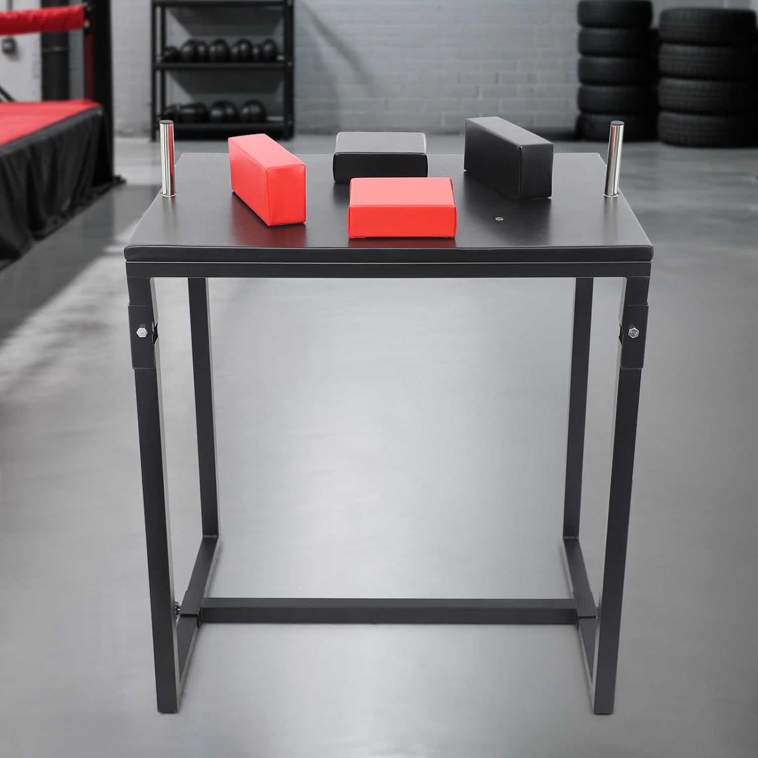 Arm Wrestling Table, Professional Battle Table w/Elbow Pad&Forearm Pad, Foldable Wrist Strength Training Support Plate, Competition Arm Strength Training Equipment for Home Gym Club