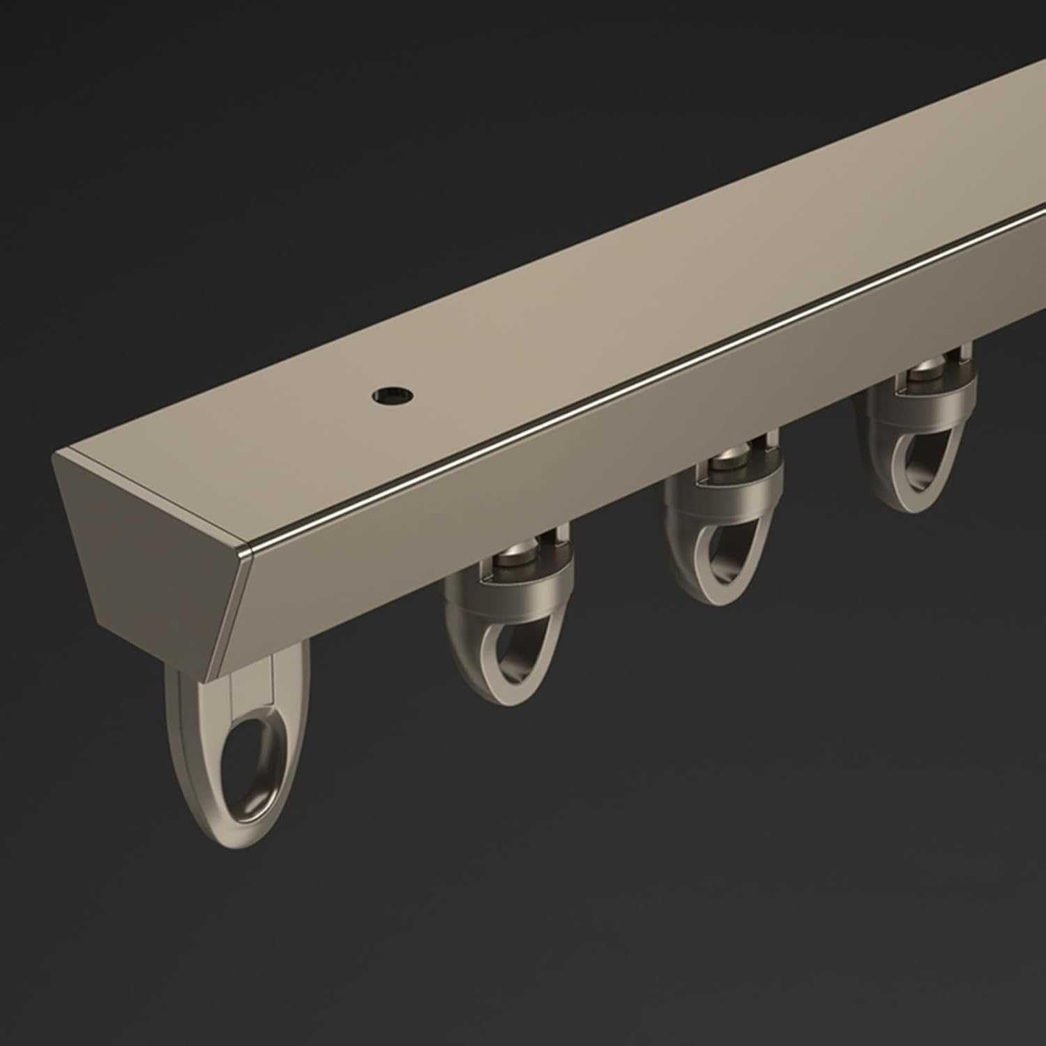 Heavy Duty Hospital Curtain Rail Curtain View for Rvs Home Office Privacy Room Hospital Office System,Champagne-450cm/14.7ft