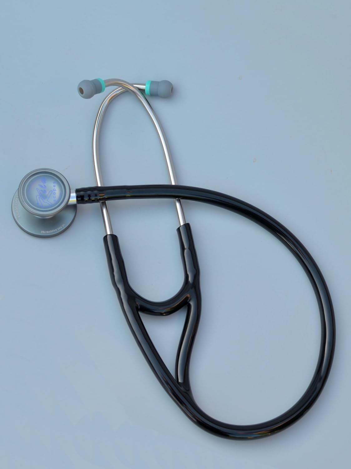 Virtuoso Dual Head Cardiology Stethoscope, Professional Quality, Classic Tube, KS-750 Black