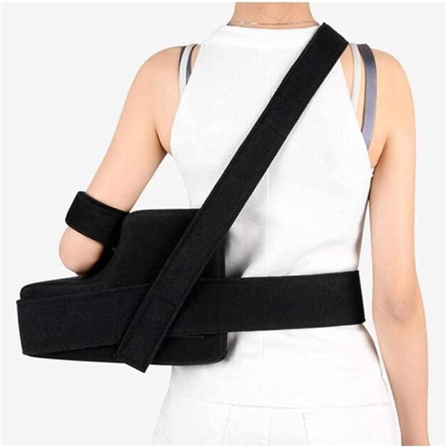 arm Sling Shoulder Sling arm Brace Shoulder immobilizer Arm Supports with Abduction Pillow and Exercise Ball for After Surgery,Broken Arm Injury Support Pain Relief(Size:Leftarm)
