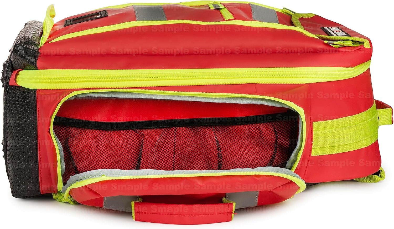 Scherber Fully-Stocked Premium First Responder Backpack | EMT/EMS Medic Trauma, Bleeding & Oxygen Medical Kit | CAT Tourniquet, QuikClot 4x4, HyFin Chest Seal & 250+ First Aid Supplies - Red