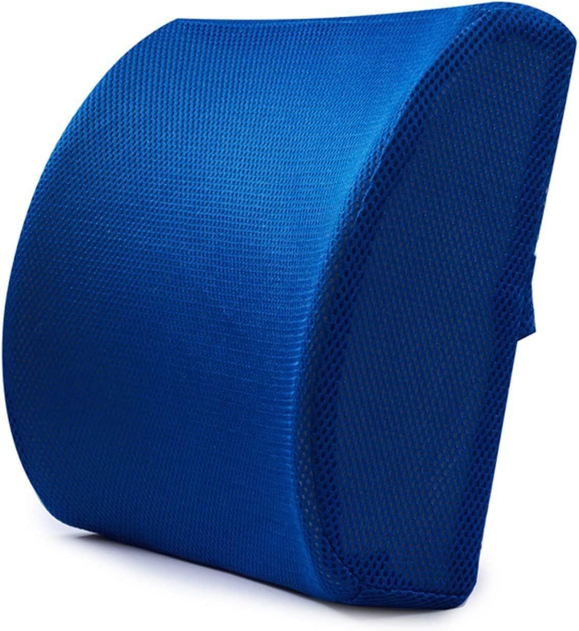 Lumbar Support Pillow, Back Support Memory Foam Cushion, Lumbar Pillows Back Support Cushions with Back Strap & Removable and Washable Pillowcase, for Drivers, Students