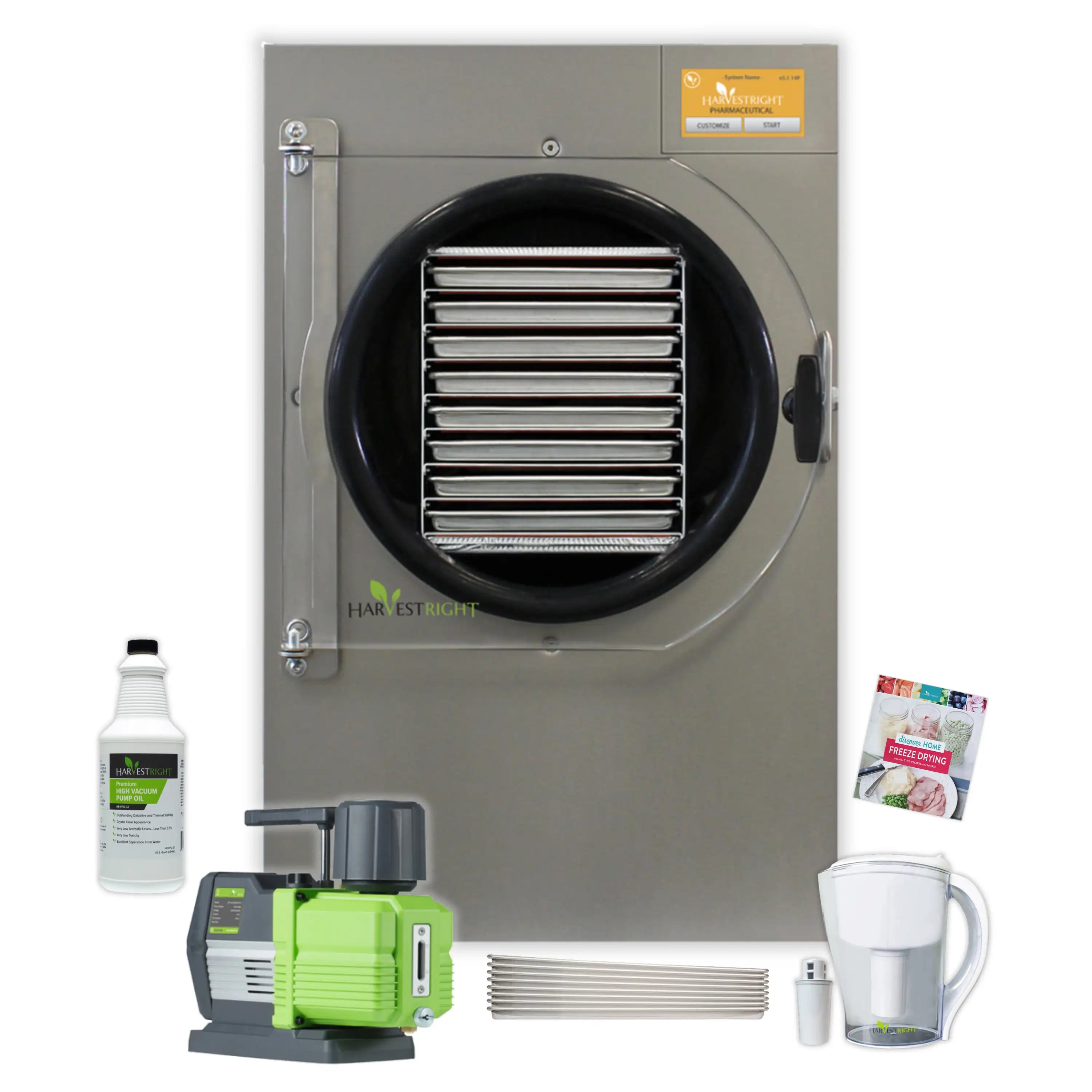 Harvest Right Pharmaceutical Freeze Dryer with Premier Pump in Stainless Steel, Large (HRFDLPH)