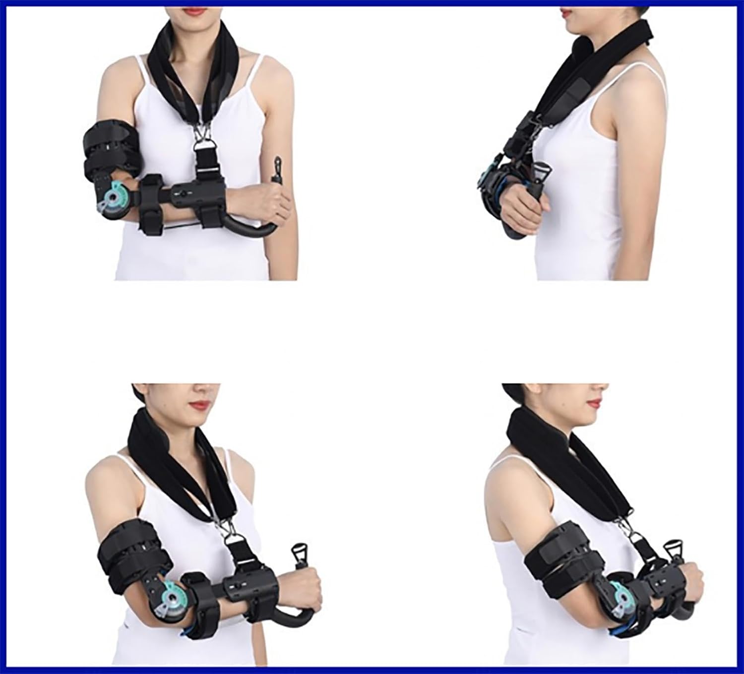 Hinged Elbow Brace,Adjustable Post Op ElbowStabilizer Splint Orthosis,for Arm Injury Recovery Support After Surgery,Sleep Support Brace for Dislocated Arm Ligament and Tendon Repairs,Left