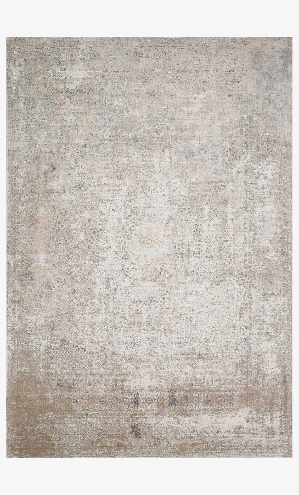 Loloi Sienne Collection - Contemporary Power Loomed Rug in Ivory & Pebble (SIE-01)