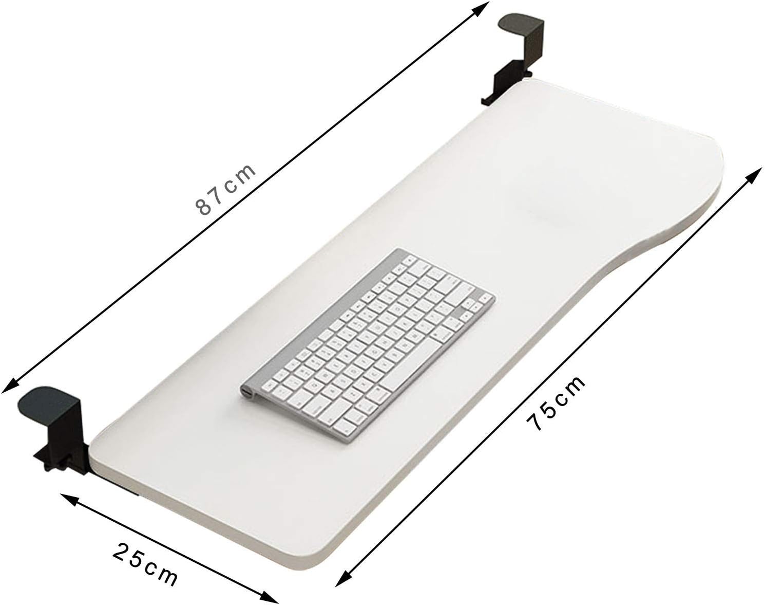 Ergonomics Under Table Keyboard Tray Wrist Rest Table Mount Armrest Shelf, Computer Hand Bracket Arm Rest Support Suitable for Home and Office,