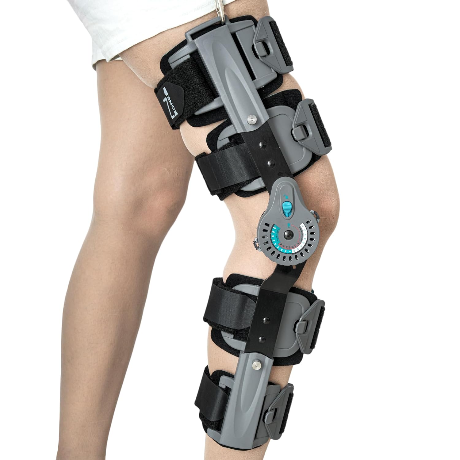 Z1 K9 Eco Hinged ROM Knee Brace - Post Op Immobilizer Leg Brace for Recovery Stabilization, ACL, MCL, PCL Injury, Meniscus Tear - Adjustable Orthopedic Patella Support After Surgery For Women & Men