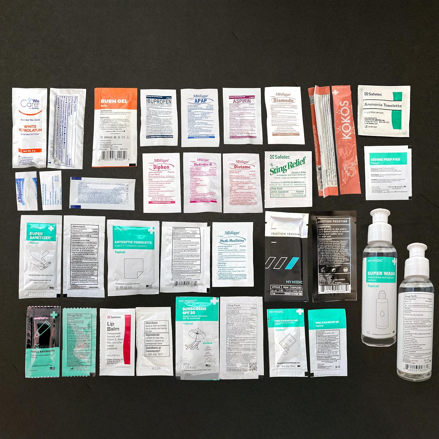 MY MEDIC MyFAK PRO Ifak First Aid Kit - 140 Life Saving Trauma and Medical Items - HSA FSA Survival Kit for Camping or Your Car - Black