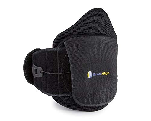 VertebrAlign LSO Lumbar Back Brace, Medical Grade Lower Back Pain Relief for Herniated Discs, Sciatica, Post-Op, PDAC L0631 L0637 L0648 L0650, Black, Size Fits Most (23–50 in Waist)