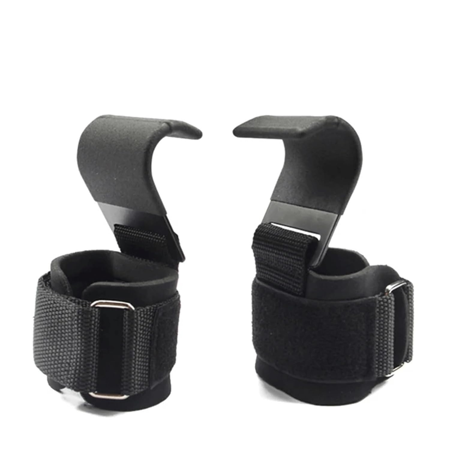 Heavy Duty Pro Pull-Up Wrist Support Metal Hooks With Neoprene Padded Power Weightlifting Training Safety Accessories