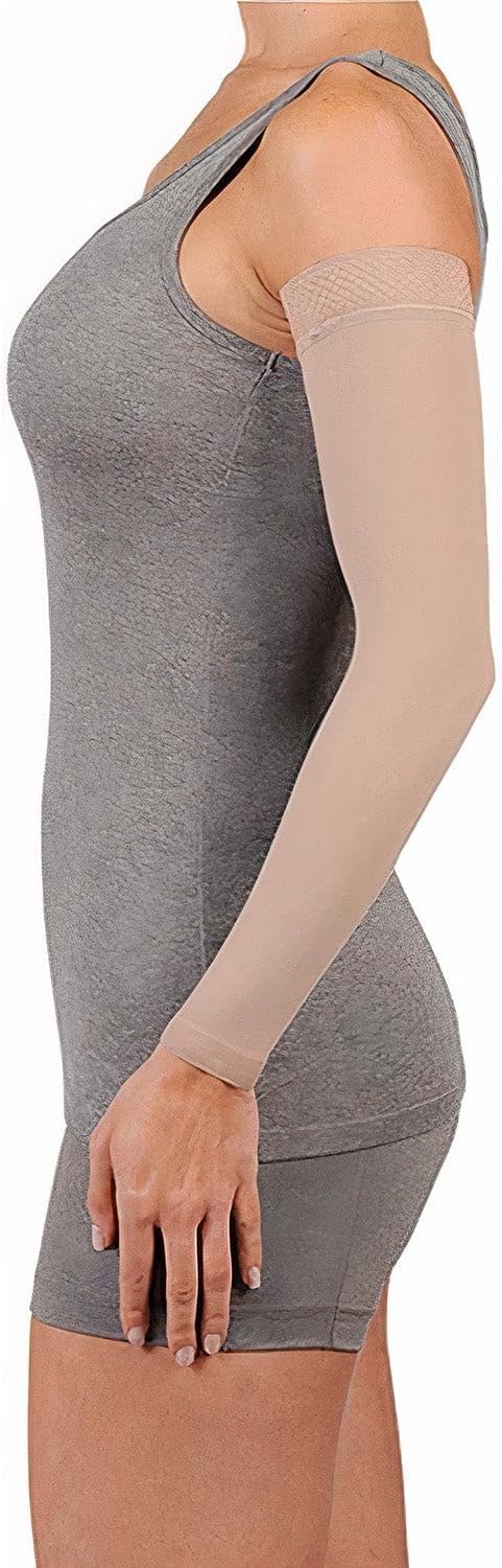 Juzo Dynamic Compression Arm Sleeve 30-40 mmHg | Compression Arm Sleeves for Men/ Women for Severe Lymphedema and Lipo-Lymphedema, Treatment for Swelling in Arms | Beige