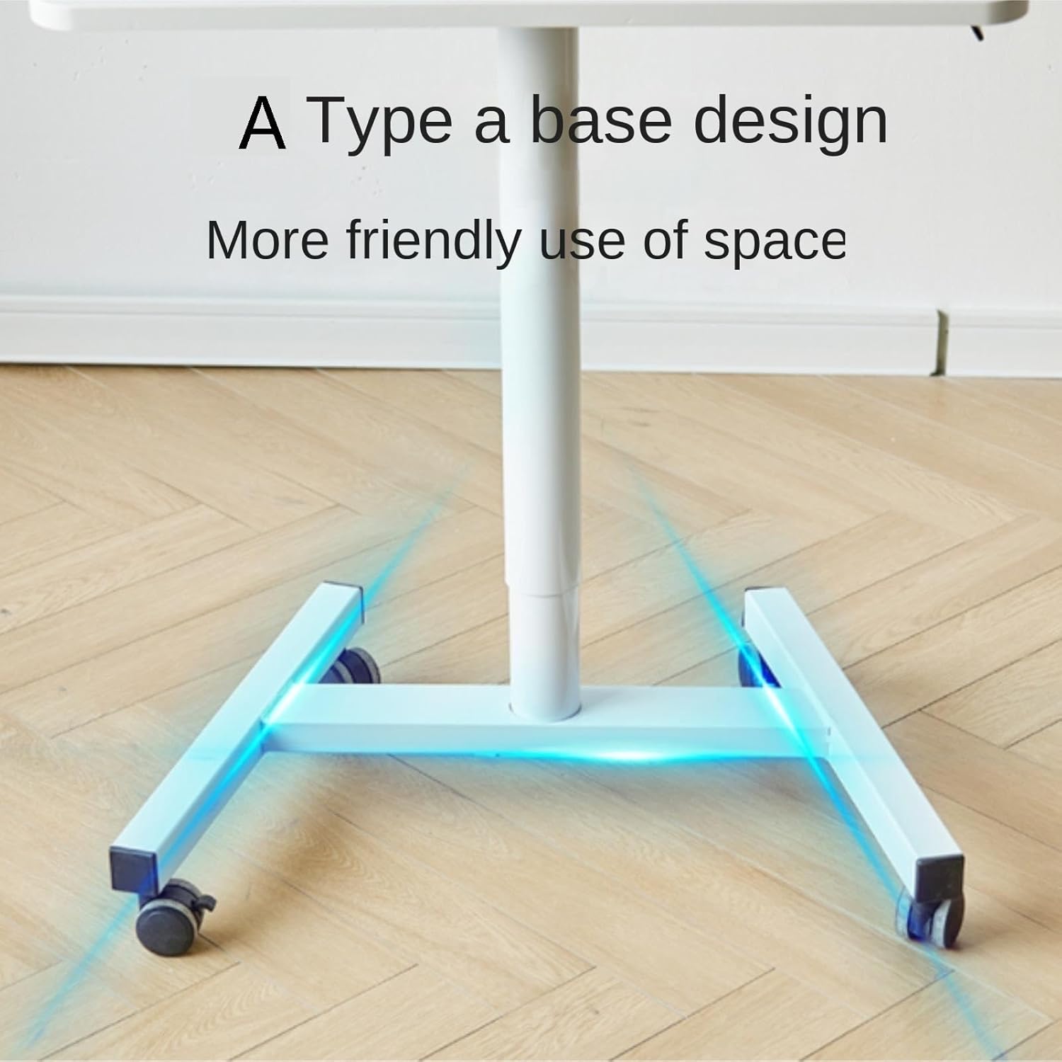 Overbed Bedside Table Side Table Height Adjustable Mobile Standing Desk Lifting Overbed Bedside Lightweight Home Hospital Use