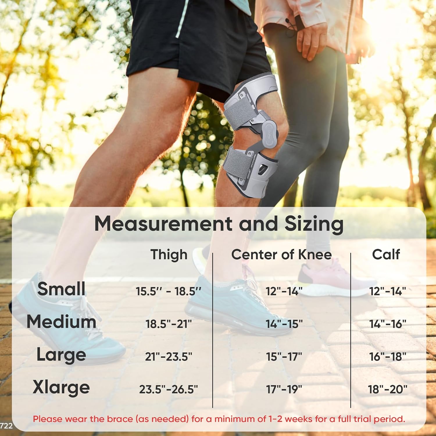 DDS, Inc. OA Pro Decompression Knee Braces - Arthritis Knee Support for Degeneration, Meniscus Tear, Bone-on-Bone Pressure Relief - Dual Unloading for Medial & Lateral Stability (Large)